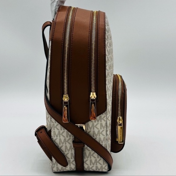 Michael Kors Medium Jaycee Zip Packet Backpack Vanilla - Picture 4 of 13